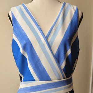 BLUE WHITE DONNA MORGAN DRESS SIZE (10) NEW NO TAGS